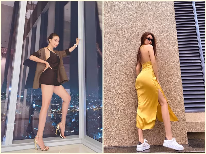 Trà Ngọc Hằng sở hữu 3 vòng hoàn hảo. Đặc biệt, người đẹp quê Cà Mau còn được mệnh danh là một trong những siêu vòng 3 của Vbiz khi sở hữu số đo lên tới 117cm.