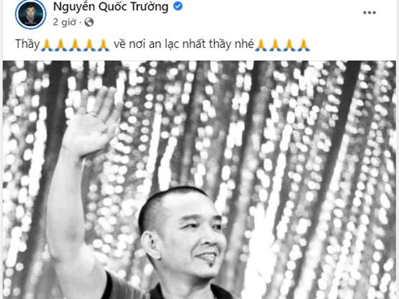 Quốc Trường gửi lời vĩnh biệt đến đạo diễn Vũ Minh - người mà anh gọi là thầy.