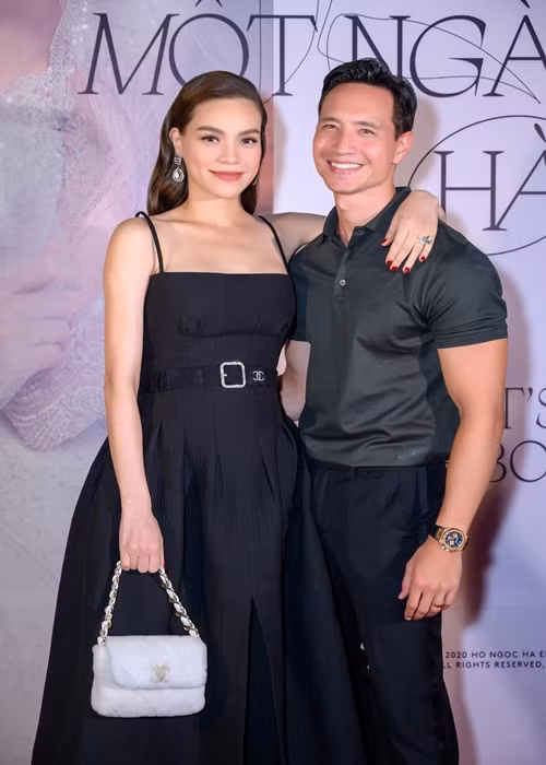 Kim Lý luôn tháp tùng Hồ Ngọc Hà tham gia các sự kiện.