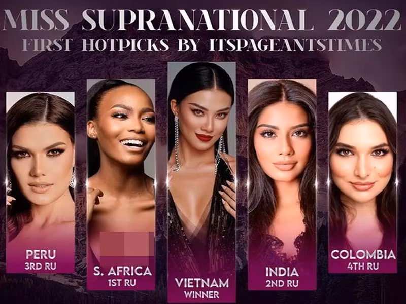 Trong bảng dự đoán, Kim Duyên vượt mặt các đại diện Nam Phi, Ấn Độ, Peru và Colombia.