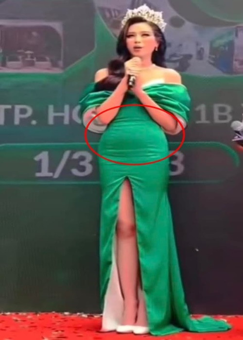 Một số ý kiến cho rằng vòng hai của Đỗ Thị Hà kém thon gọn do góc máy người quay clip hoặc do trang phục. Ảnh: Công lý và xã hội