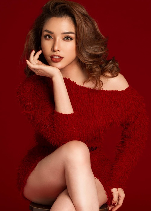 Cô từng lọt top 70 Hoa hậu Hoàn vũ Việt Nam 2015.