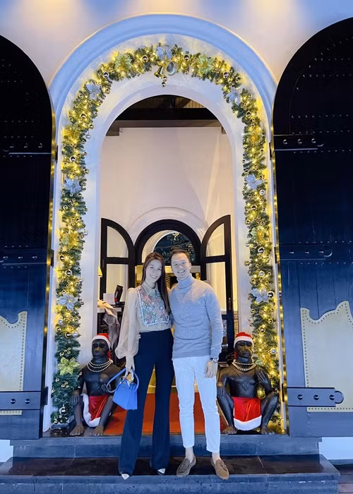 Có gu thời trang và phim ảnh, Vinh Nguyễn còn góp ý cho Diễm My về cách diễn. Ảnh: FBNV