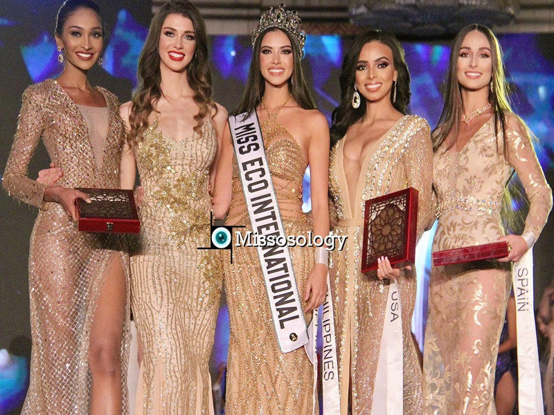 Các danh hiệu á hậu 1, 2, 3, 4 Hoa hậu Môi trường Quốc tế 2022 lần lượt được trao cho đại diện Bỉ, Mỹ, Tây Ban Nha và Malaysia. Ảnh: Missosology