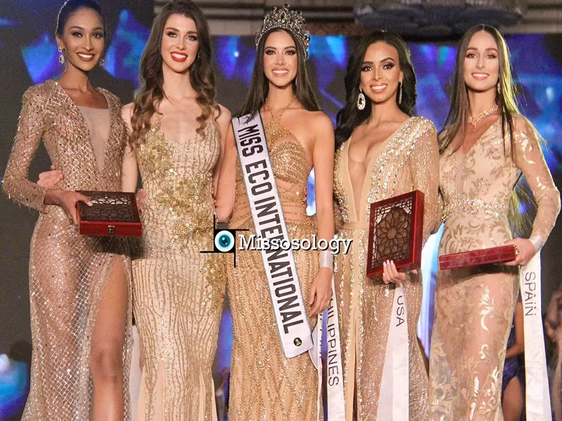 Các danh hiệu á hậu 1, 2, 3, 4 Hoa hậu Môi trường Quốc tế 2022 lần lượt được trao cho đại diện Bỉ, Mỹ, Tây Ban Nha và Malaysia. Ảnh: Missosology