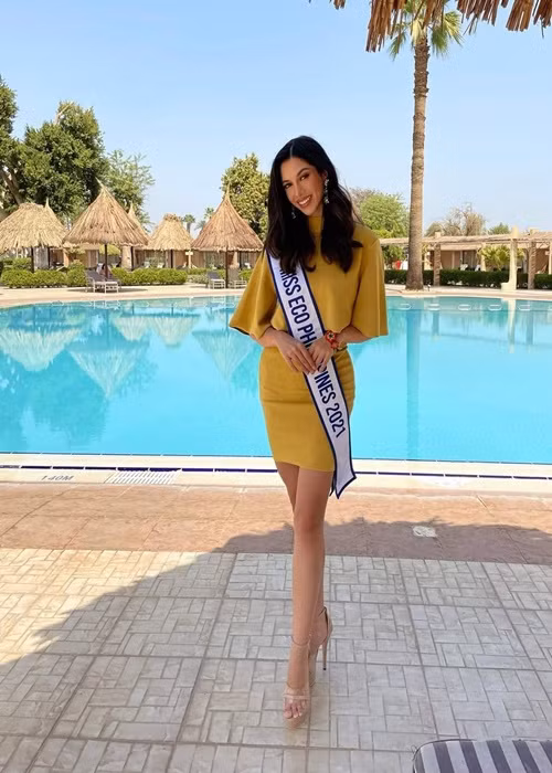 Trước khi giành vương miện Hoa hậu Môi trường Quốc tế 2022, cô đoạt không ít giải thưởng nhan sắc. Ảnh: FBNV
