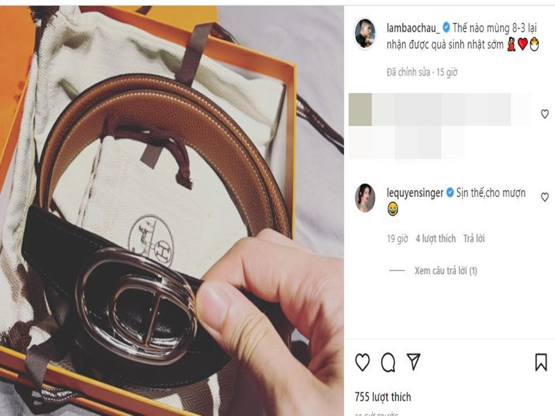 "Thế nào ngày 8/3 lại nhận được quà sinh nhật sớm", Lâm Bảo Châu viết trên trang cá nhân.