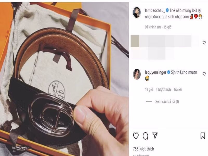 "Thế nào ngày 8/3 lại nhận được quà sinh nhật sớm", Lâm Bảo Châu viết trên trang cá nhân.