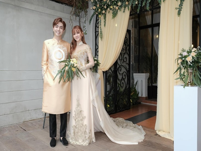 Thu Thủy từng bức xúc đáp trả tin đồn cưới chạy bầu trước khi về chung một nhà với Kin Nguyễn. Ảnh: Lao động