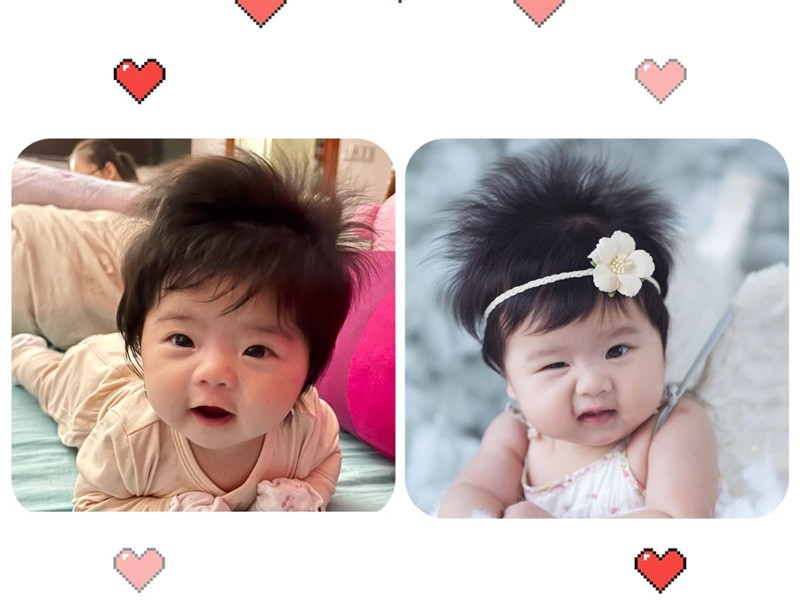 Bé Quianna là bản sao của bé Queenie.