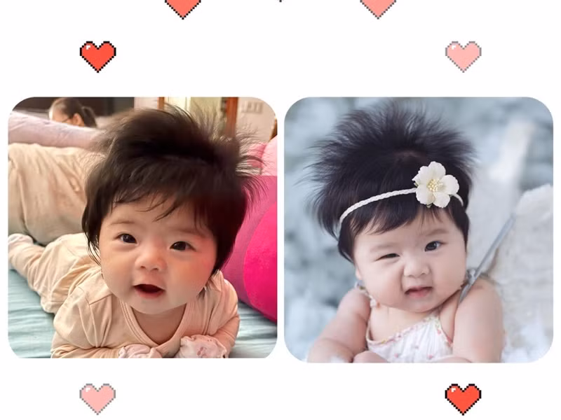 Bé Quianna là bản sao của bé Queenie.