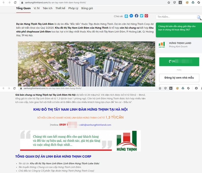 KDT Tay Nam Linh Dam TD Hung Thinh: Dat trong... quang cao rao ban, dat coc giu lo?