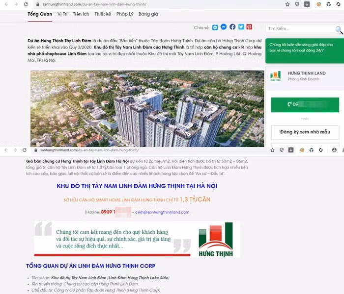 KDT Tay Nam Linh Dam TD Hung Thinh: Dat trong... quang cao rao ban, dat coc giu lo?