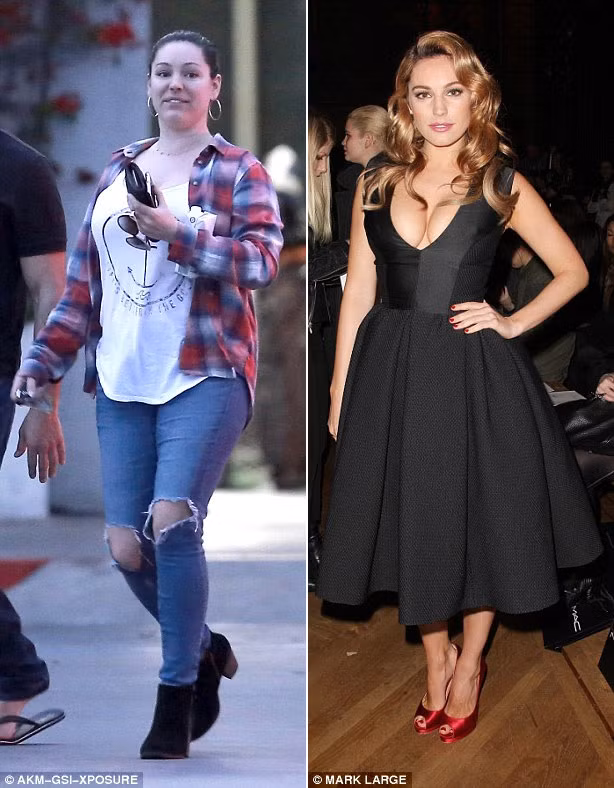 Nổi tiếng nhờ thân hình ba vòng nóng bỏng và khuôn mặt xinh xắn, thế nhưng khi không make up trông người mẫu Kelly Brook sồ sề, xấu xí, không nhận ra. (Ảnh: AKM-GSI-Xposure)