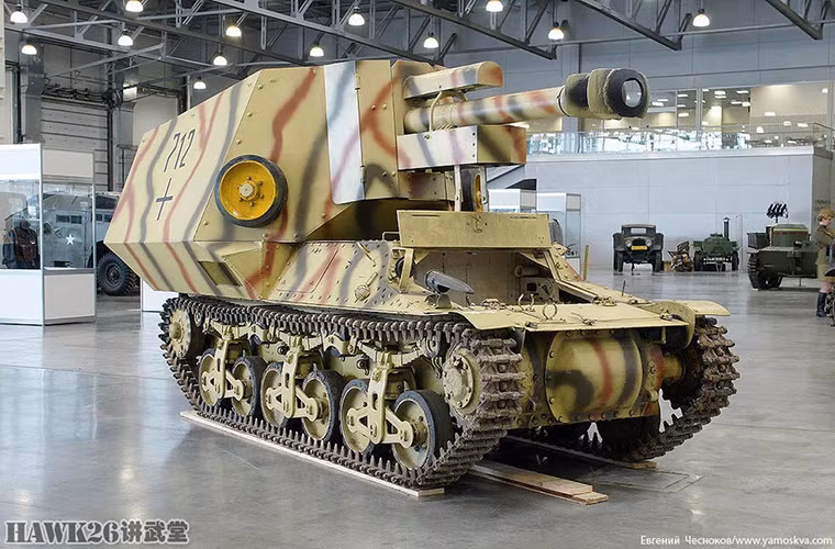 Pháo tự hành 105mm LeFH 18-4 auf Geschutzwagen của Đức trong CTTG 2. Nguồn ảnh: QQ.