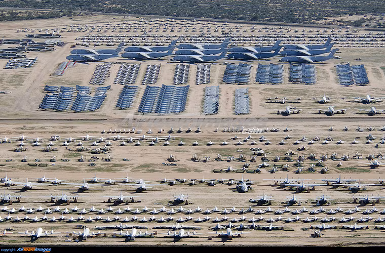 Theo đó tương quan lực lượng giữa Quân đội Mỹ và bất kỳ đối thủ nào sẽ nghiêng về phía có lợi cho Washington khi Lầu Năm Góc “hồi sinh” một phần phi đội máy bay nằm ở các kho dự trữ chiến lược của nước này. Thậm chí ngay cả khi số máy bay này đã lỗi thời thì chúng vẫn hiện đại hơn kho vũ khí của nhiều nước. Nguồn ảnh: Air Team Images.