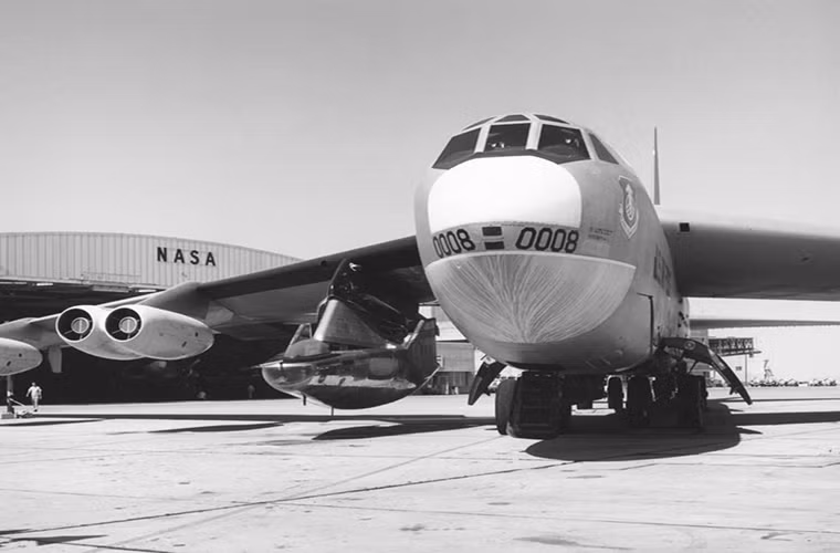 Các chuyến bay thử nghiệm của M2-F3 được triển khai từ máy bay Boeing NB-52B được thiết kế dành riêng cho chương trình nghiên cứu không gian của NASA. Nguồn ảnh: QQ