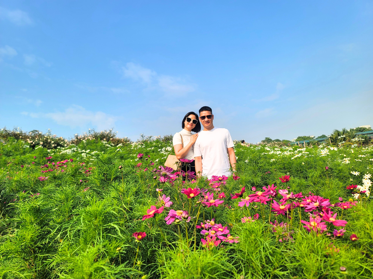 Theo anh Tuấn Anh, năm nay anh và bạn gái không về quê mà ở lại Hà Nội nghỉ lễ Tết Dương lịch. "Đã nghe về thung lũng hoa Hồ Tây từ lâu nhưng nay mới ghé được, công nhận đẹp, không uổng công mình đến đây", anh nói thêm.