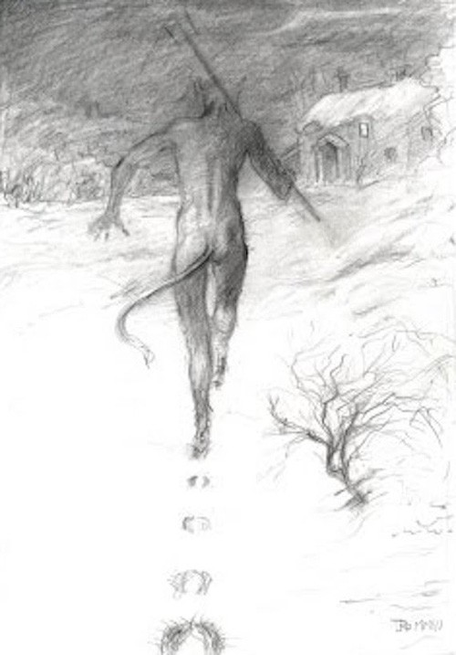 Có những giả thiết về nguồn gốc của dấu chân, từ người chơi đùa giỡn đến những suy đoán về quỷ dữ.