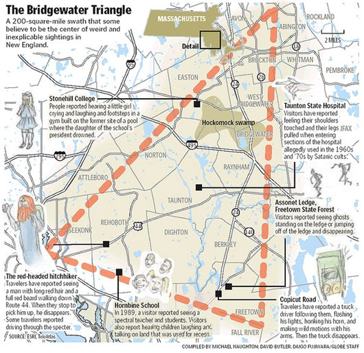 Được tạo thành bởi các thị trấn Abington, Rehoboth, và Freetown, tam giác quỷ Bridgewater chứa đựng nhiều bí ẩn khiến các nhà khoa học đau đầu.
