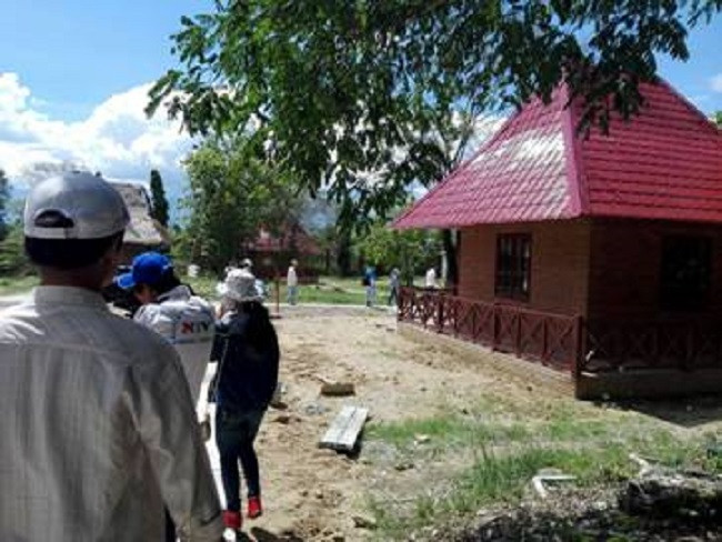 Dù đã được UBND tỉnh Ninh Thuận quyết định cho thuê đất, cấp giấy chứng nhận quyền sử dụng đất dự án từ giữa tháng 1/2009, nhưng đến giữa tháng 5/2017, dự án chỉ mới xây dựng một số hạng mục công trình và đưa vào hoạt động nhà máy sản xuất nước khoáng. (Ảnh: TTXTDL).