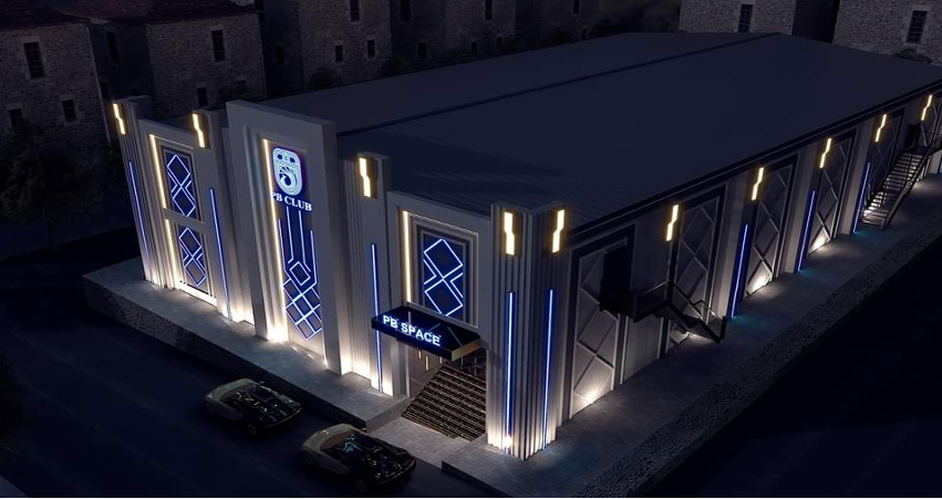 Quán bar được quảng cáo rầm rộ trên mạng xã hội với quy mô hoành tráng.