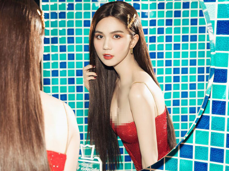 Thiết kế tôn lên vòng một gợi cảm của Ngọc Trinh.