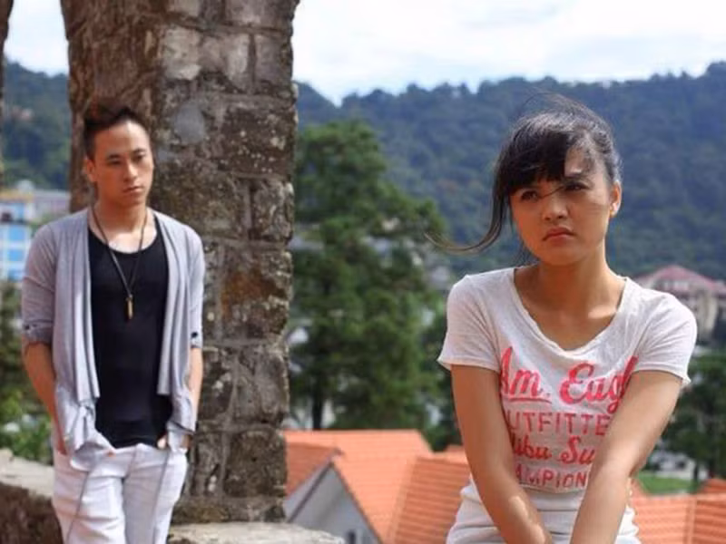 Hình ảnh Thu Quỳnh với tạo hình giản dị trong một bộ phim năm 2013.