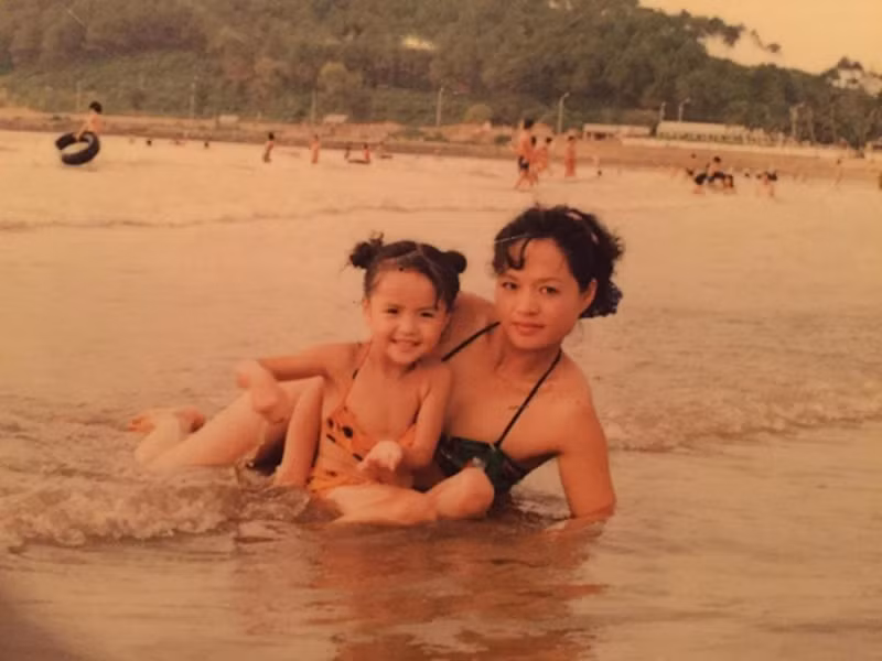 Nữ diễn viên thừa hưởng những nét đẹp của mẹ.