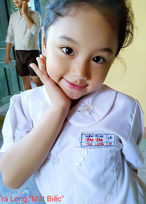 Bảo Tiên sở hữu đôi mắt to tròn, phù hợp với tạo hình nhân vật Trà Long có đôi mắt rất đẹp.