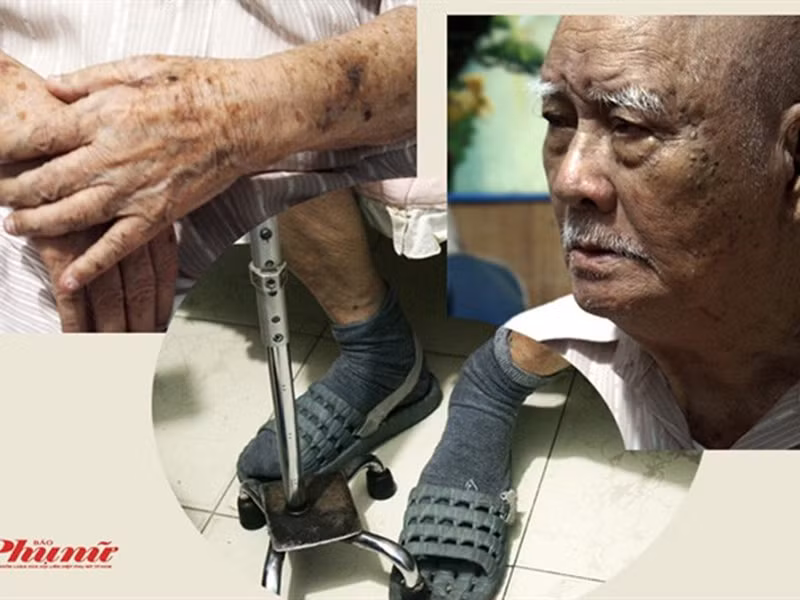 Năm 2017, vị nhạc sĩ kể ông mắc nhiều bệnh, trí nhớ giảm, tay chân rất yếu nên không thể đi đứng được. Ảnh: Báo phụ nữ