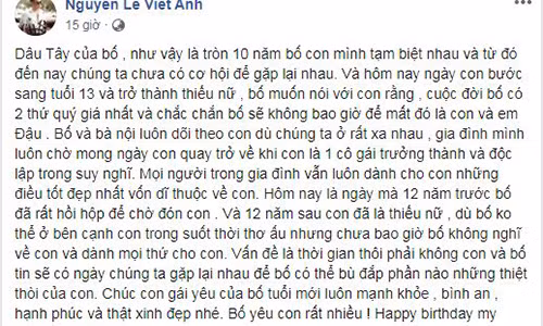 Viet Anh khoe con gai dau long 10 nam khong gap, vo cu to vo trach nhiem-Hinh-2