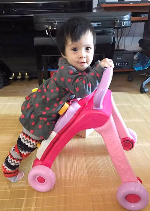 Trong cuộc phỏng vấn trên Gia đình &amp; Xã hội, Diễm Quỳnh cho biết, bé Gà như một món quà tuyệt vời mà ông trời ban tặng cho gia đình cô. Ảnh: Vietnamnet