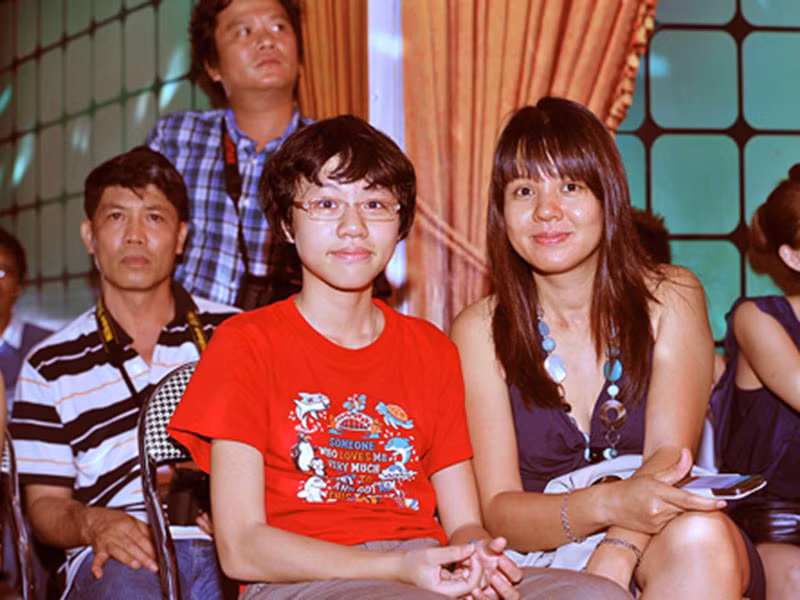 Vợ chồng Diễm Quỳnh có hai con gái: bé Nhím và bé Gà. Ảnh: Pháp luật xã hội