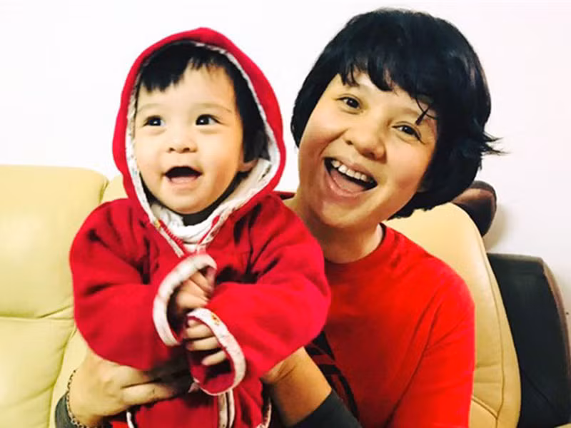 Bé Gà là con gái thứ hai của Diễm Quỳnh. Cô nhóc sinh năm 2017. Khi lâm bồn lần thứ 2, Diễm Quỳnh bước sang tuổi 46. Ảnh: Vietnamnet