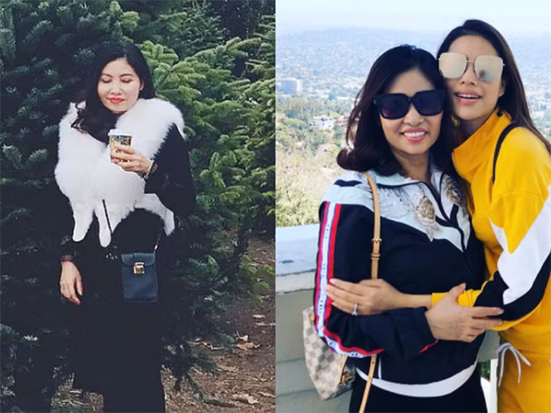 Năm 2018, mẹ của Phạm Hương theo cô sang Mỹ sinh sống.