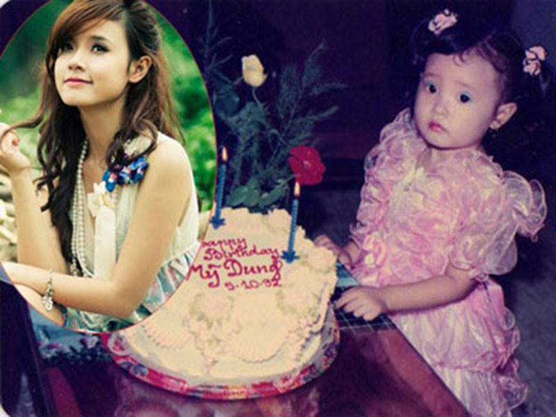 Midu ngày bé xinh như nàng công chúa. Ảnh: Gia đình xã hội Mời quý độc giả xem video "Bí quyết làm đẹp của sao Việt". Nguồn VTC