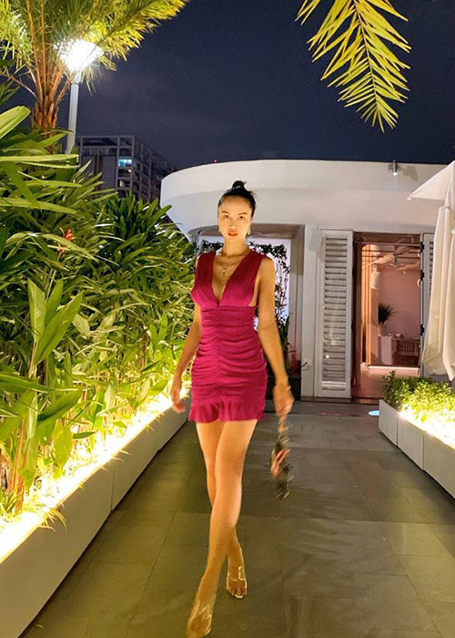 Vũ Ngọc Anh cho biết, cô chú trọng nhiều đến chế độ luyện tập, thực đơn ăn uống mỗi ngày để giữ được cho mình thân hình hoàn hảo.