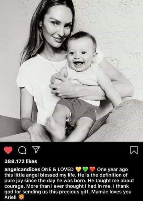 Candice Swanepoel cũng viết về con trai nhân dịp bé tròn 1 tuổi.