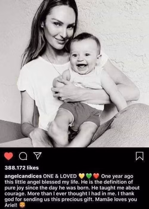 Candice Swanepoel cũng viết về con trai nhân dịp bé tròn 1 tuổi.