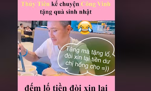 Thuy Tien “boc phot” Cong Vinh khong biet dem tien, tang vo xong doi lai-Hinh-2