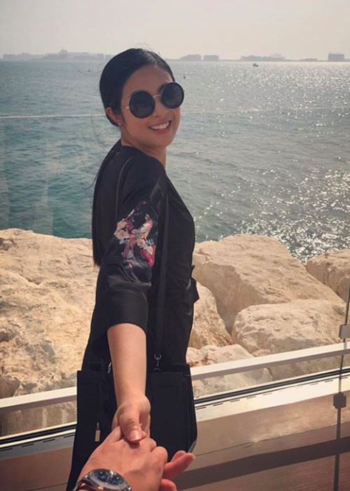 Nàng hoa hậu sinh năm 1989 từng khoe không ít khoảnh khắc tình tứ bên nửa kia của mình.