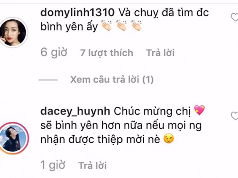 Trước tin đồn sắp lên xe hoa, Ngọc Hân phủ nhận. Trên 2sao, người đẹp nói: "Thật tình tôi không có gì đâu. Tôi đăng ảnh vui thôi chứ không có tín hiệu lấp lửng gì. Bức ảnh đeo nhẫn đó tôi chụp từ lâu lắm rồi, vào khoảng tháng 10/2017. Còn hiện giờ, tay tôi không đeo gì cả".