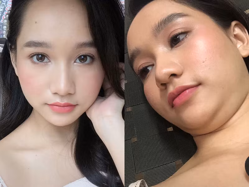 Trúc Anh - nữ chính phim "Mắt biếc" không ít lần khiến fan cười nghiêng ngả. Cô từng khoe mặt nọng hai cằm theo xu hướng.