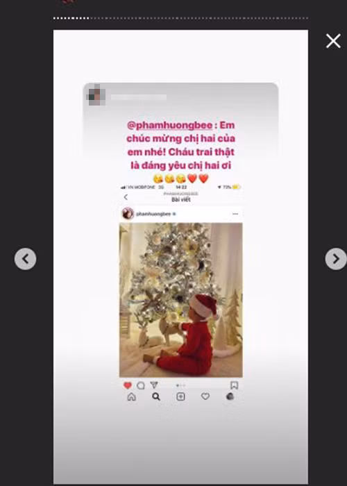 Người đẹp sinh năm 1991 cũng khoe những lời chúc mừng từ người hâm mộ.