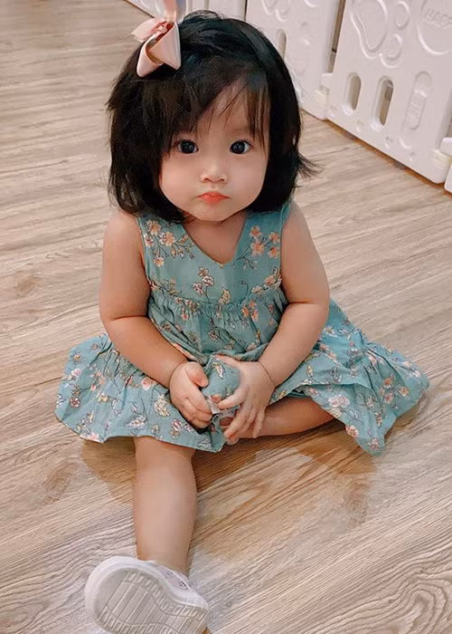 Con gái của Diệp Lâm Anh tên Boorin, thừa hưởng những nét đẹp của mẹ.