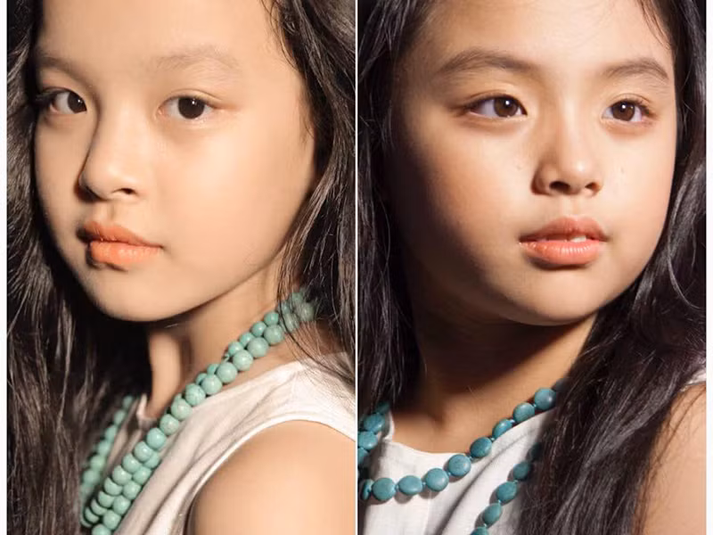 Bé Suli (trái) tên thật là Lê Gia Hân, sinh ngày 10/4/2007. Bé Suti sinh ngày 28/10/2008, tên thật Lê Gia An.