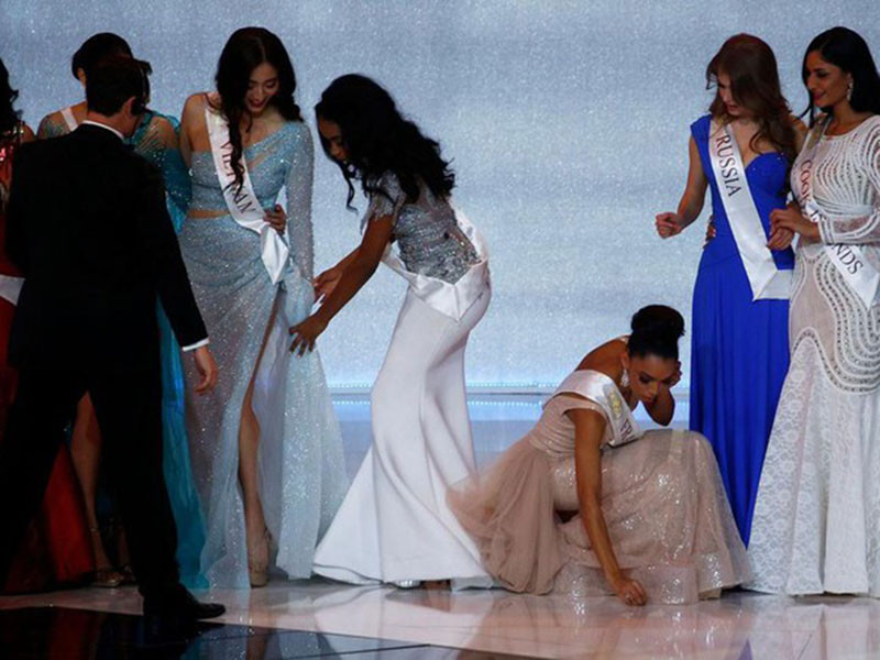 Trong đêm chung kết, Lương Thùy Linh được người đẹp Jamaica chỉnh váy. Khi đại diện Jamaica đăng quang, Thùy Linh chia sẻ rằng tân hoa hậu có giọng hát rất hay và tâm hồn đẹp nên rất xứng đáng giành chiến thắng. Theo đại diện Việt Nam, cô yêu thích đại diện Jamaica kể từ lần đầu tiên cả hai gặp nhau nhưng lại luôn nhầm lẫn người đẹp Jamaica với thí sinh đến từ Haiti.