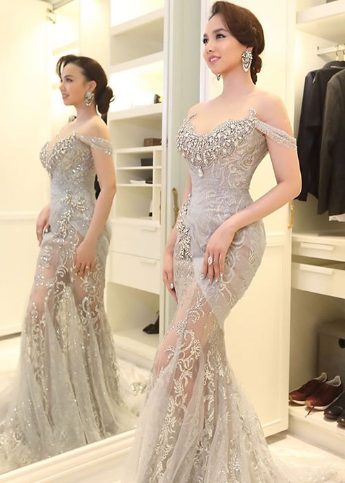 Một mỹ nhân khác bằng tuổi Hồ Ngọc Hà là diễn viên, người mẫu Đinh Ngọc Diệp.