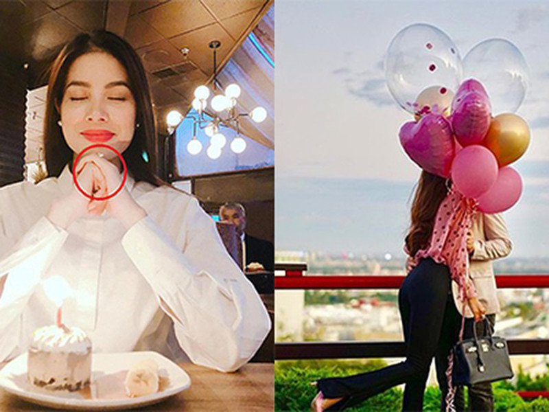 Nàng hoa hậu từng chia sẻ một vài khoảnh khắc tình tứ bên người yêu.